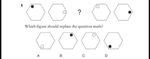 Solve the puzzle containing images of different hexagons.