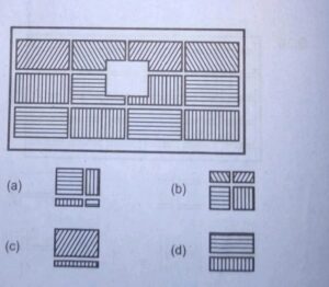 The rectangular boxes are filled with the horizontal and vertical lines.