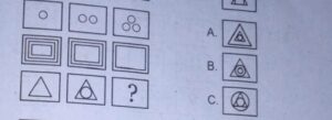 Solve the problem by adding the figure in the missing box.